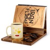 3HQ Wooden Book Stand for Reading Rest, Acacia Triangle Book