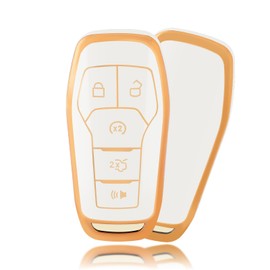 OFFCURVE Key Cover Car Key Case Key Cover Key Case Key Protective Cover Fits Ford Mustang Explorer Mondeo Edge Fusion Ecosport Focus F-150 Mk5 Lincoln MKC MKX MKZ