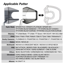 Big Teeth Golf Mallet Putter Head Cover Headcover Magnetic Club Protector for Ping Odyssey (White)