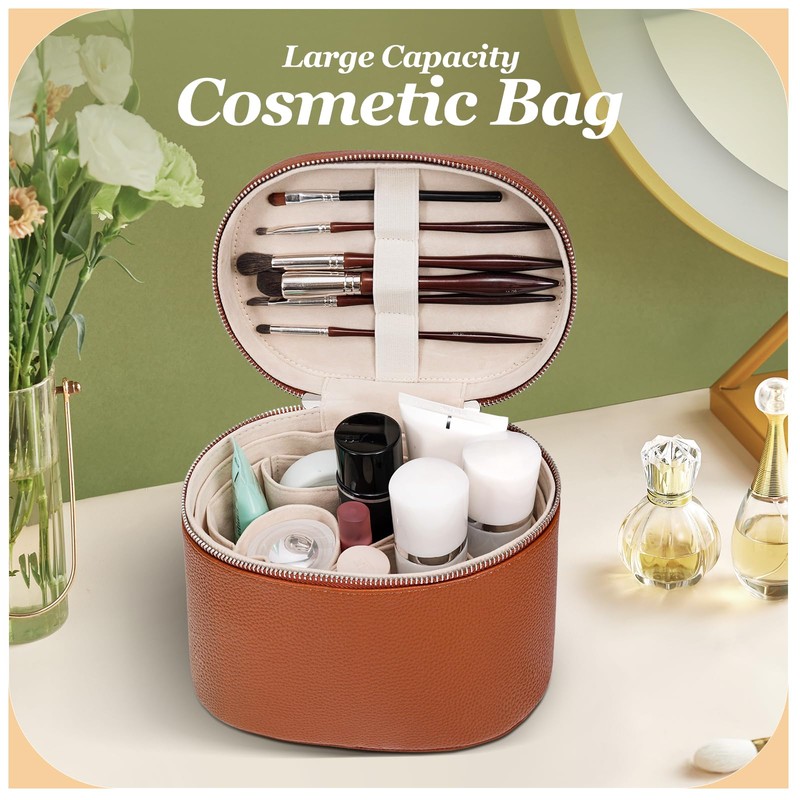 idoltimes - Estuche para cosméticos de piel, bolsa de maquillaje