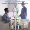 Ozzptuu Medical IV Pole with Wheels - Stainless Steel Adjustable