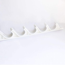 KOMORAX 4 pcs 6 Position Nylon White Adjustment Brackets for Patio Outdoor Lawn Yard Furniture or Chaise Lounges, Replacement, Back Support, Back-Height Multi Position Adjuster 10 5/8" L x 5/8" W