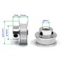 ReliaBot 2PCs Aluminum 2GT Timing Pulley 36 Teeth Bore 8mm