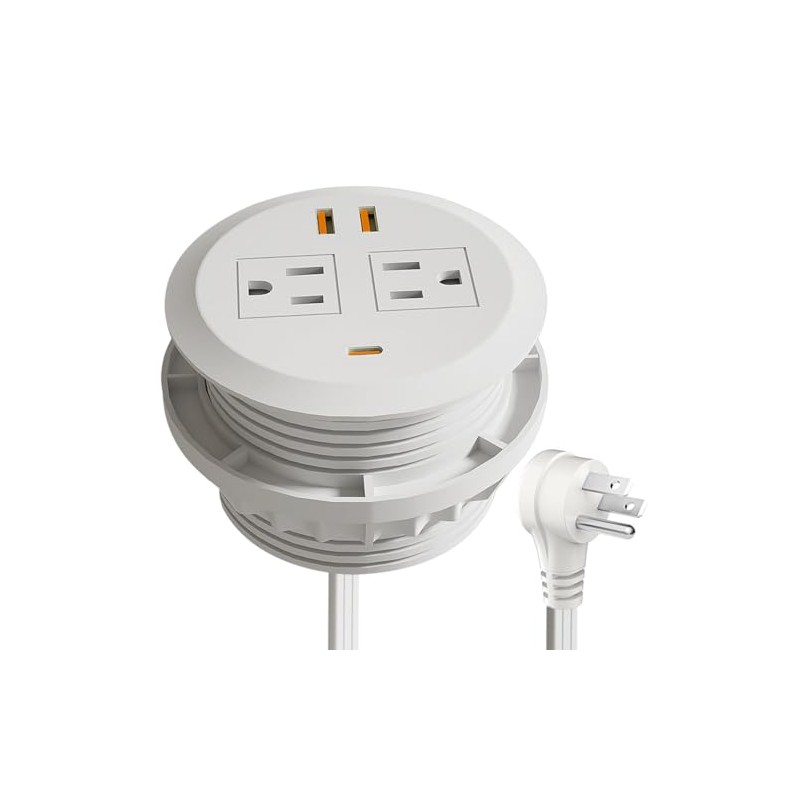 3 Inch Desktop Power Grommet,65W GaN USB C Fast Charging