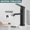 Bathroom Tap Matt Black Single Lever Sink Mixer Tap