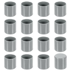 QUARKZMAN 36 Stück Stuhlbeinkappen, 19mm (3/4 Zoll) Nicht markierende PVC Stuhlbeinspitzen rutschfeste Stuhlbeinschoner Runde Tischabdeckungen Endkappen für Möbel, Grau