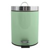 MSV Basil Green Cosmetic Bin Pedal Bin 3 Litres with