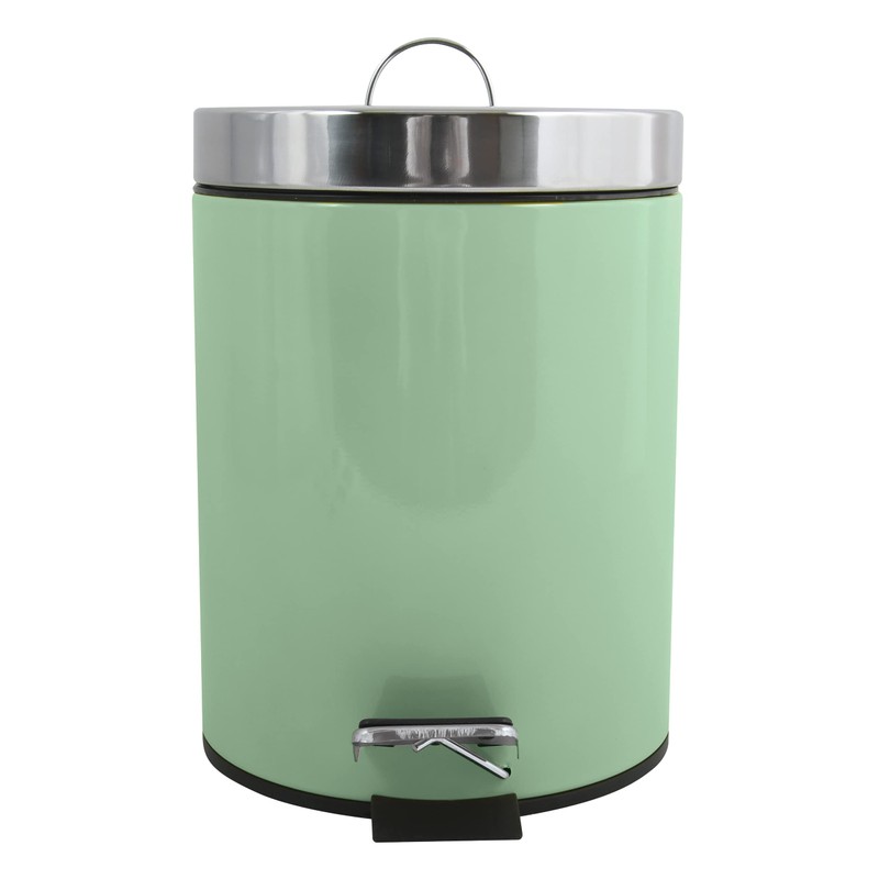 MSV Basil Green Cosmetic Bin Pedal Bin 3 Litres with