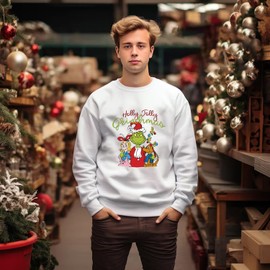 12 Sheets Christmas Decorations Iron on Transfers Patches Cartoon Xmas Green Monster Iron on Transfer Stickers Vinyl Heat Transfers Iron on Decals Appliques for Clothes T Shirts DIY Craft Supplies