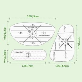 Golf hitting tape set 300 pieces, self-study sweet spot and consistency analysis, golf club face hitting stickers for woods, irons and putters, golf training aids that accurately report ball strikes