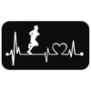 Run Guy Heartbeat Lifeline Decal for Car Window BGK1009