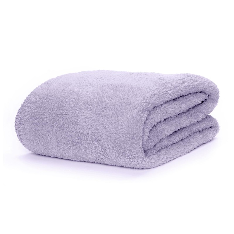 Snug Rug Lavender Blanket Sherpa Fleece Fluffy Luxury For Sofa