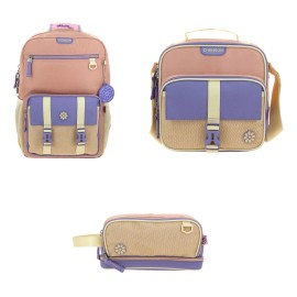 Kit Mochila Chenson Happy Girl Mafe para Niña de Primaria: ¡Estilo y Organización Completa!
