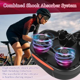 DMJJSD Bicycle Saddle for Men and Women, Ergonomic Bicycle Saddle, Soft, Comfortable, Breathable, Shock Absorbing, Memory Foam, Gel Bicycle Seat with Waterproof Bicycle Saddle Cover