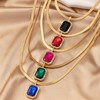 MarveBard Gold Snake Chain Necklace Trendy Red Blue Green Artificial
