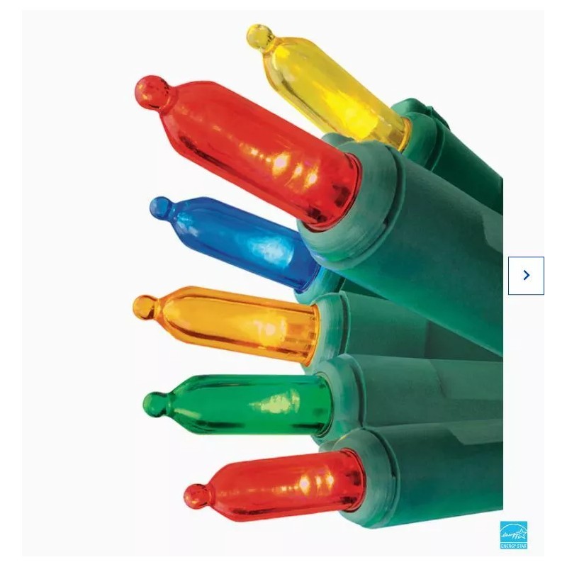 GE StayBright 300-Count 74.5-ft Multicolor LED Miniature Christmas String Lights