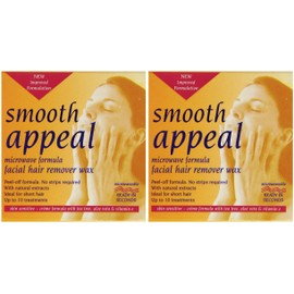 Smooth Appeal Microwavable Peel Off Facial Wax Hair Remover X2