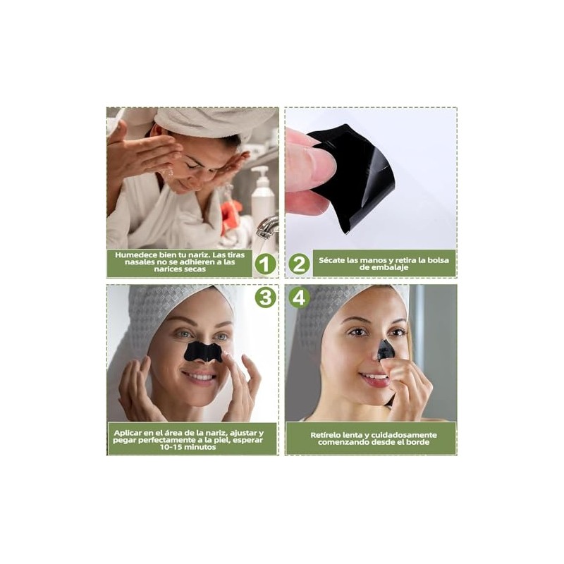 150 Tiras Elimina Puntos Negros Nariz de Carbon Activado Peel