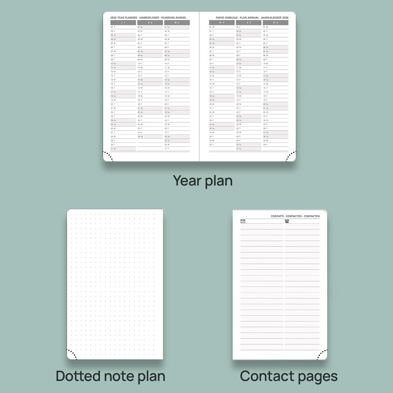 POPRUN Calendar 2026 Daily Planner Soft Cover 16 x 10.5