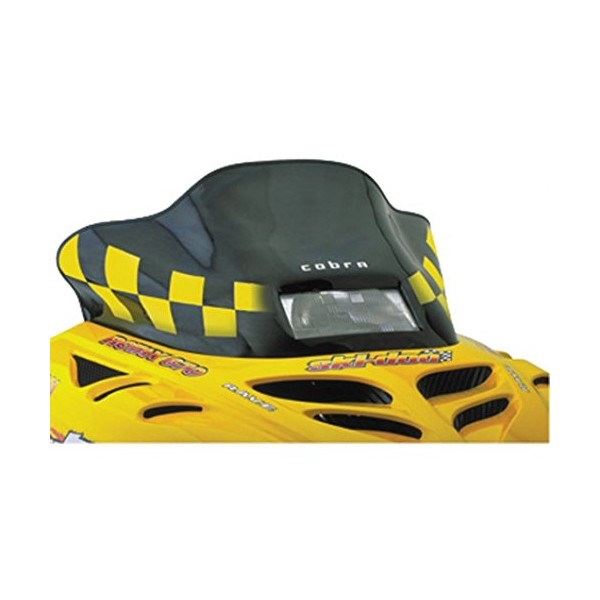 Cobra Windshiled Ski-doo "s" Chassis Black W/yellow Checks
