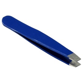 HTS 172M4 2" Blue Mini Slanted Travel Eyebrow Tweezers