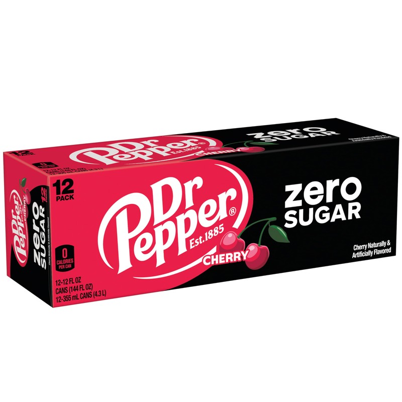 DR PEPPER ZERO SUGAR - CHERRY, 12 OZ, 12 PK