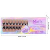150 Pcs Black French Tip Press on Nails Long Coffin