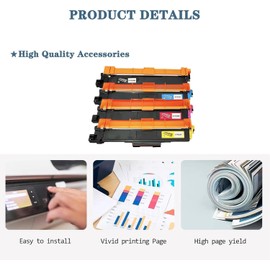 TN258 TN258XL Toner Cartridge Compatible with Brother MFC-L8390CDW, MFC-L3760CDW , DCP-L3560CDW, DCP-L3520CDW, HL-L8240CDW, HL-L3280CDW Printer (1Black)