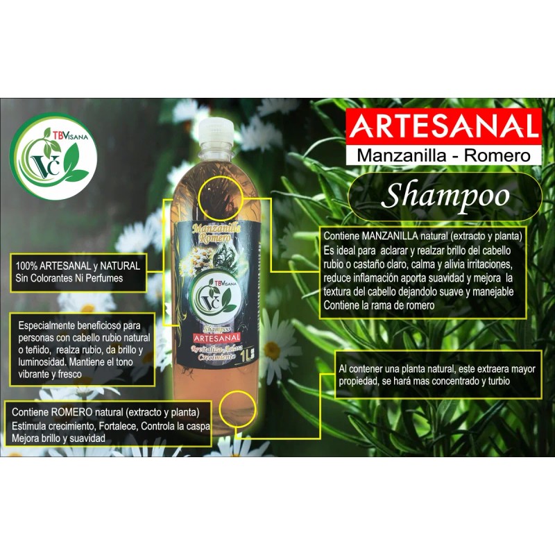 Shampoo Tbvisana Manzanilla-romero Crecimiento,rubio Castaño