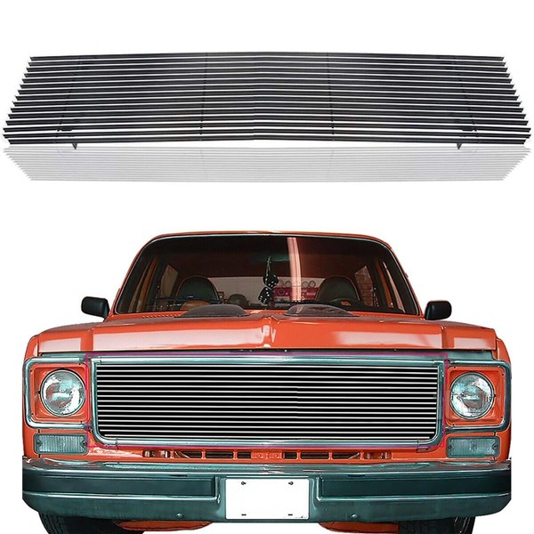 MYXAUTIIO Chrome Front Grille Grill For 1973-1980 Chevy C/K Pickup/Suburban/Blazer