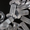 25 x Crosshead Countersunk Screw Nuts and Bolts, Transparent Clear