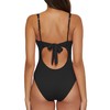 BECCA Women's Standard Color Code V-Wire Shirred One Piece Swimsuit,