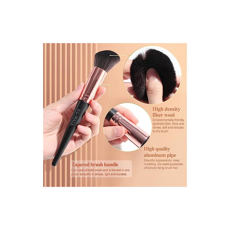 BS-MALL Juego De Brochas De Maquillaje, 18 Uds., Correctores De