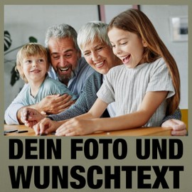 Geschenk mit Namen personalisiert by Shirtracer - Apron - Adult - With Photo I Own Picture I Text I Name I Desired Text, 6 Sage Green