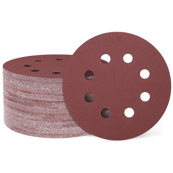 HARFINGTON 150 Pcs 5 Inch Sanding Disc 8 Hole 320
