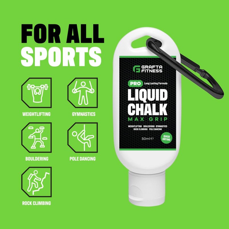 GRAFTA Fitness Pro Liquid Chalk for Weightlifting, Climbing, Gymnastics &