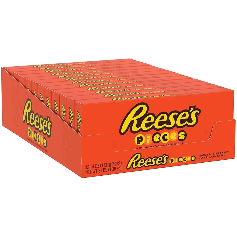 REESE'S PIECES Peanut Butter in a Crunchy Shell, Candy Boxes,