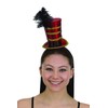 Circus Ringmaster Majorette Mini Cocktail Top Hat w Feather Costume