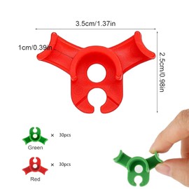 Cjkoonsa 60PCS Lst Clips for Low Stress Training Plant Stem Support Plant Training Clips 90 Degree Angle Plant Clips for Plant Gardening Flower Vine Branches Red and Green