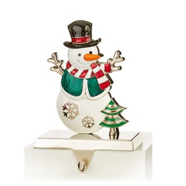 Widdle Gifts Christmas Stocking Hanger 17cm Stocking Holder for Fireplace Mantle Hooks Christmas Decoration (Snowman 1390)