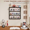 Emfogo Trading Card Display Stand for Wall, 3 Tier Wooden