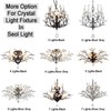 SEOL-Light Vintage Crystal Branches Chandeliers Black Ceiling Light Flush Mounted