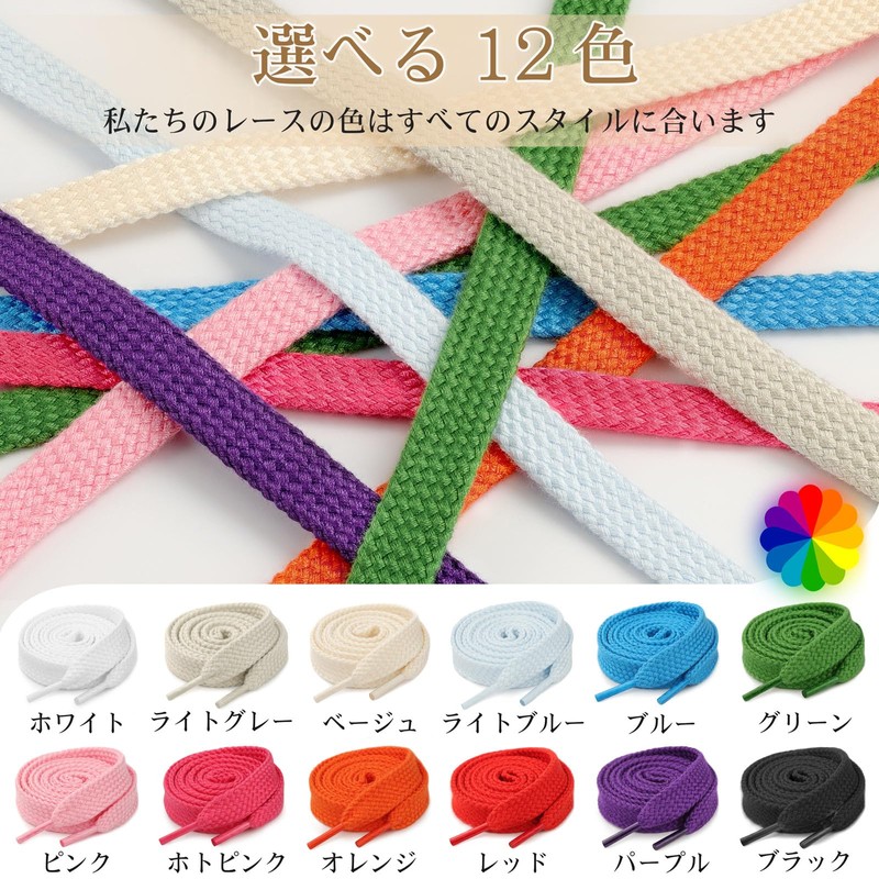 Stepace 2 Pairs (4 Pieces), Fat Shoelaces, Thick Shoelaces, Extra