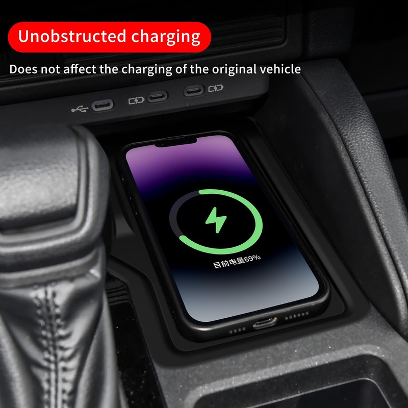 Central Console Wireless Charger Pad for 2024 2025 Toyota Land