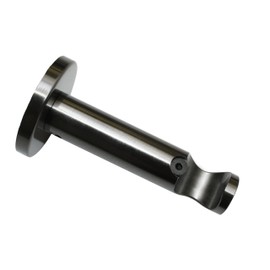 GARDINIA Bracket with Mounting Plate for Curtain Rods, 1-Rod Holder, Open, Mounting Kit Included, Chicago Series, 20 mm Diameter, Titanium