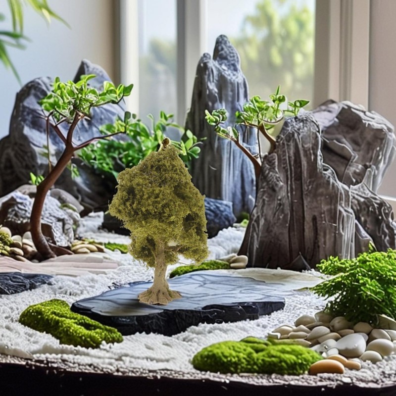 Toddmomy Wire Flower Tree Model Miniature Diorama Trees Fake Micro
