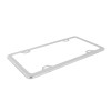 none Plain 4 Hole License Plate Frame Chrome Plated Metal