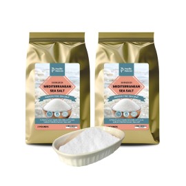 Pacific Pelican Fine Grain Iodized Mediterranean Sea Salt – 2 Pounds | Pack of 2