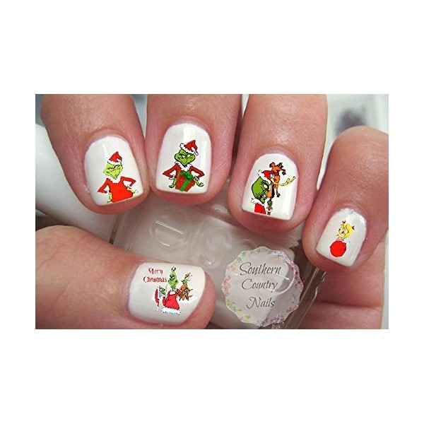 Christmas G Nail Decal Nail Art Fingernail Decals Nail