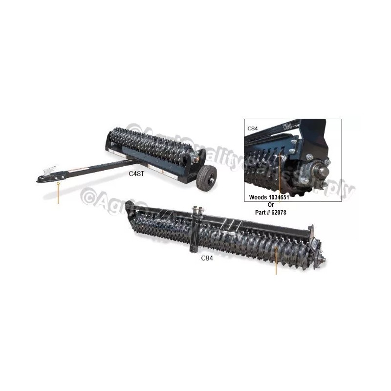 AgriSupply 62078 Cultipacker Wheel, 9-1/2” overall diameter